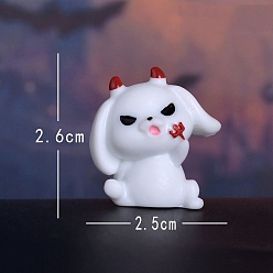 Кролик Хэллоуин скульптура из смолы украшения дисплея, для домашнего офисного стола, кролик, 25x26 мм