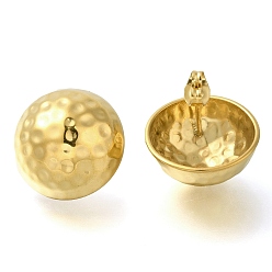 Настоящее золото 18K Ионное покрытие (ip) 304 полукруглые серьги-гвоздики из нержавеющей стали, реальный 18 k позолоченный, 20 мм