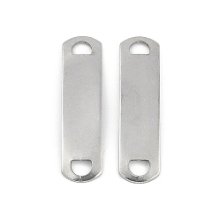 Нержавеющая Сталь Цвет 304 подвески из нержавеющей стали, закругленный прямоугольник, не тускнеет, цвет нержавеющей стали, 39x10x1 мм, отверстие : 4.8x3.5 мм