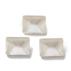 Кристалл K 9 кабошоны из стеклянного страза, точка назад и задняя пластина, граненые, прямоугольные, кристалл, 8x6x4 мм