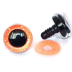 Коралловый Глаза куклы из АБС-пластика с блестками, безопасные глаза, Чучела игрушечных глаз, полукруглый, коралл, 12 мм