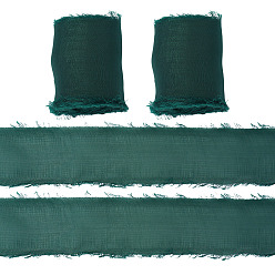 Vert Foncé Ruban polyester, ruban d'organza, accessoires de vêtements, vert foncé, 1-5/8 pouces (40 mm), environ 5.47 yards (5m)/rouleau