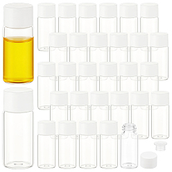 White Column Glass Refillable Bottle, Essential Oil Bottle, White, 5.5x2.2cm, Capacity: 10ml(0.34fl. oz)