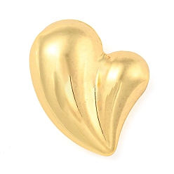 Настоящее золото 18K Стойки обшивки латунные бусины, без кадмия и без свинца, долговечный, Haert, реальный 18 k позолоченный, 32.5x27x12.5 мм, отверстие : 2 мм