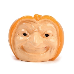 Оранжевый Украшения из смоляной тыквы на Хэллоуин, для украшения рабочего стола домашнего офиса, оранжевые, 26x31x21 мм