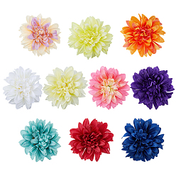 (52) Непрозрачная лаванда 10шт 10 цвета ткань искусственная голова цветка, для свадебного прохода центральные столовые конфетти вечерние сувениры украшения дома, разноцветные, 100x42 мм, 1 шт / цвет