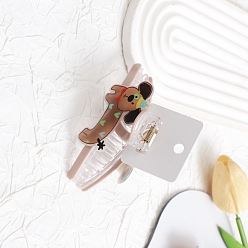 Кокосово-Коричневый Заколки для волос из акрила для домашних животных, собака, кокосового коричневый, 110x52 мм