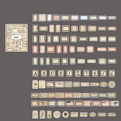 Rectangle 100 шт. бумажные наклейки, самоклеящиеся наклейки, Украшение дневника для фотоальбома своими руками, прямоугольные, 105x83x23 мм