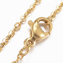 Golden 304 Stainless Steel Cable Chains Necklaces, with Lobster Claw Clasp, Golden, 29.5 inch(75cm)