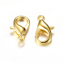 Golden Zinc Alloy Lobster Claw Clasps, Parrot Trigger Clasps, Cadmium Free & Nickel Free & Lead Free, Golden, 10x6mm, Hole: 1mm