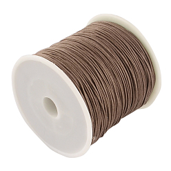 Camel Braided Nylon Thread, Chinese Knotting Cord Beading Cord for Beading Jewelry Making, Camel, 0.8mm, about 100yards/roll