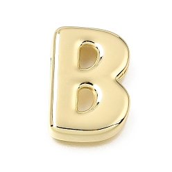 Letter B Прелести латунных слайд, буквы, золотые, В письме, 25x17x5 мм, отверстие : 11x2 мм