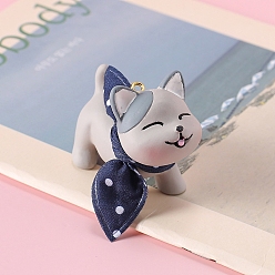 Розово-Коричневый Подвески из смолы, с золотым штифтом для глаз, собака с шарфом, розово-коричневый, 42x54 мм