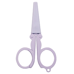 Лиловый Ножницы из нержавеющей стали, ножницы для вышивания, швейные ножницы, с пластиковой ручкой, сирень, 106x63 мм