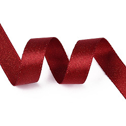 Темно-Красный Полиэстеровая атласная проволочная лента, для подарочной упаковки, темно-красный, 3/8 дюйм (10 мм), около 100.00 ярдов (91.44 м) / рулон