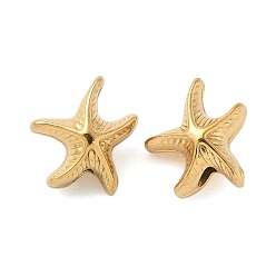 Морская звезда 304 из нержавеющей стали бусы, ионное покрытие (ip), морская звезда, 8.5x9.5x5 мм, отверстие : 1.5 мм