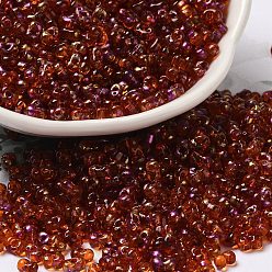 Темно-Оранжевый Спрей роспись стекла бисер, арахис, темно-оранжевый, 4~5x2~2.5x2~2.5 мм, отверстие : 0.8~0.9 мм, Около 8500 шт / фунт