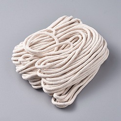 Cotton Twisted Cotton Cord, Lamp Wick Round Cotton Rope, Cotton Wick, DIY Physical Material, 4mm, about 25m/bag