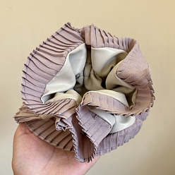 Розово-Коричневый Искусственная кожа с тканевыми пышными резинками для волос, аксессуары для волос для женщин и девочек, розово-коричневый, 200 мм