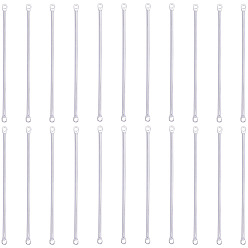 Нержавеющая Сталь Цвет 100шт 304 подвески из нержавеющей стали, Форма бруса, цвет нержавеющей стали, 40x2x1 мм, отверстие : 1 мм