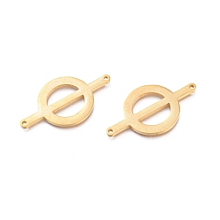 Золотой Ионное покрытие (ip) 304 звенья из нержавеющей стали, ручная полировка, плоско-круглые, золотые, 18x33x1.2 мм, отверстие : 1.2 мм