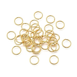 Настоящее золото 18K Латунные кольца прыжок открыт, пропил пилой закругленный, долговечный, без никеля , реальный 18 k позолоченный, 10.5x1.5 мм, 15 датчик, внутренний диаметр: 8.5 мм