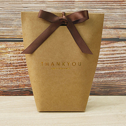 Перу Складные подарочные коробки для конфет, слово спасибо картонная коробка, трапециевидные, без ленты, Перу, складка: 13.5x6x16.5 см