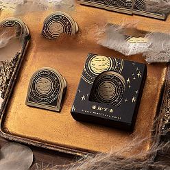 Planet Пружинные зажимы из цинкового сплава, закладка маркировочная клипса для бумажного документа, школьные офисные принадлежности, вселенная тематический узор, 45x40x21 мм