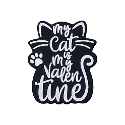 Черный Экологически чистые силиконовые фокусные бусины для кошачьей еды, чёрные, 30x25 мм