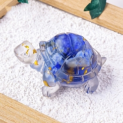 Ляпис-Лазурь Природные лазурит украшения дисплей, украшение для домашнего офиса из смолы, черепаха, 50x30 мм