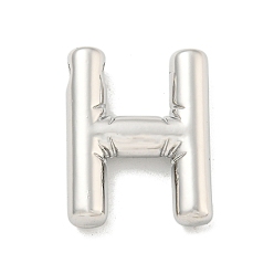 Letter H Стойки обшивки латунные подвески, долговечный, без свинца и без кадмия, буквенное очарование, Письмо ч, 22x17x5 мм, отверстие : 3x1.5 мм