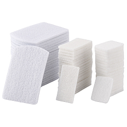 (52) Непрозрачная лаванда 60 шт. 3 стили волокнистые парфюмерные диски, Салфетки, прямоугольные, разноцветные, 30~70x22~45.5x2.5~3 мм, 20 шт / стиль