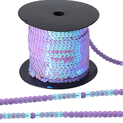 лаванда 1 рулоны пластиковых пайеток/цепочек из пайеток, AB цвет, лаванда, 6 мм, 1roll / комплект