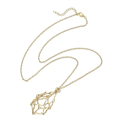 Золотой Мешочек для макраме из нержавеющей стали, пустой держатель для камней для изготовления ожерелий, золотые, 23.74 дюйм (60.3 см)