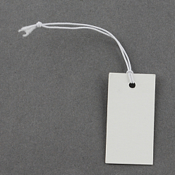 White Paper Price Cards, Can be tied on the products, Rectangle, White, 33x17x0.3mm