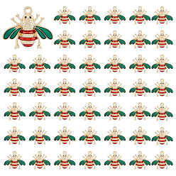 Золотой Сплав эмали прелести, Пчелы, золотые, 20.5x24.5x4.5 мм, отверстие : 2 мм, 50 шт / коробка