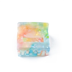 Квадрат Заколки для волос из пвх, для женщин девушек, квадратный, 53x45x40 мм