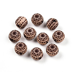 Верблюжий Непрозрачные акриловые бусины, круглые, верблюжие, 9.5x8.5 мм, отверстие : 1.8 мм, Около 1041 шт / 500 г