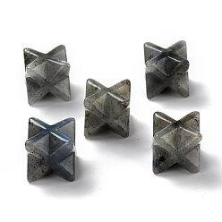 Лабрадорита Натуральный лабрадорит, скульптура, целебный кристалл, звездный орнамент меркаба, украшение домашнего офиса, 20x20x20 мм