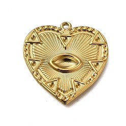 Настоящее золото 18K Ионное покрытие (ip) 304 подвеска из нержавеющей стали со стразами, сердце, реальный 18 k позолоченный, 31.5x30.5x3 мм, отверстие : 1.8 мм