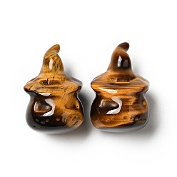 Тигровый глаз Натуральный тигровый глаз, хэллоуинская тыква в шапке ведьмы, 19x27~29 мм