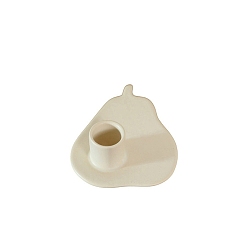 Pear Креативный керамический подсвечник в форме фруктов, украшение для дома, белые, груша, 110x86 мм