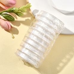 Белый 10 рулоны плоские эластичные кристаллы струны набор, эластичная нить для бисера, для изготовления эластичного браслета, белые, 0.5 мм, около 10 ярдов (9.14 м) / рулон