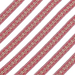 Brown Metallic Polyester Ribbon, Curtain, Garment Accessory, Brown, 7/8 inch(21mm), about 12.58 Yards(11.5m)/Card