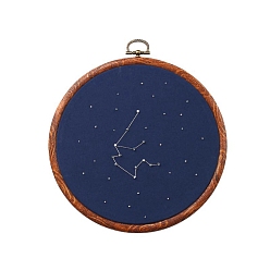 Aquarius DIY Embroidery Kits, Including Embroidery Cloth & Thread, Needle, Embroidery Hoop, Instruction Sheet, Aquarius, 150x150mm