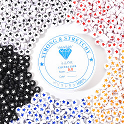 Mixed Color DIY Bracelets Making Kits, Including Opaque Acrylic Beads, Elastic Crystal Thread, Mixed Color, Beads: 1000pcs