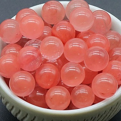 Вишневый Кварц Хрустальный шар из кварцевого стекла вишневого цвета, Украшения из энергетического камня Рейки для исцеления, медитация, колдовство, 8 мм