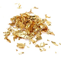 Pale Goldenrod Foil Flakes, DIY Gilding Flakes, for Epoxy Jewelry Accessories Filler, Pale Goldenrod, Box: 2.9x1.6cm