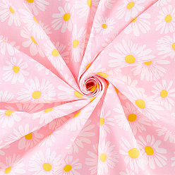 Pink 1м хлопчатобумажная ткань, аксессуары, цветок ромашка, розовые, 1600x0.2 мм