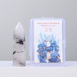 Кварц Турмалинизации  Point Tower палочки из натурального турмалинового кварца с целебным камнем, для рейки чакра медитативная терапия decos, шестигранные призмы, 50 мм
